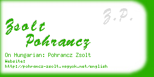 zsolt pohrancz business card